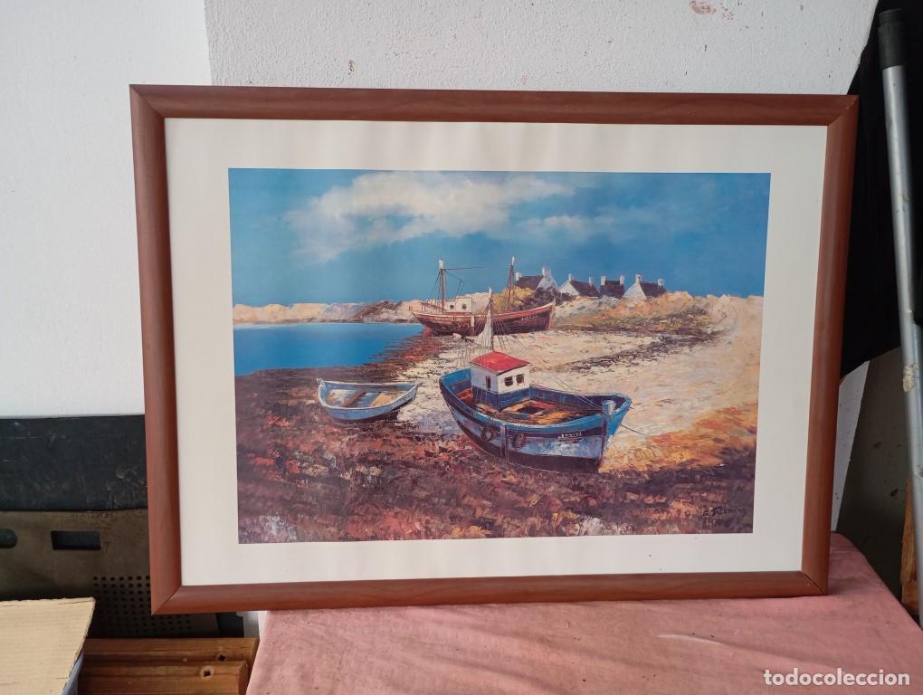 Arte: marco de madera con lamina de barco - Foto 1
