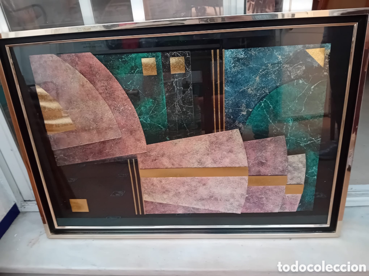 Arte: Collage abstracto 1. Lamina enmarcada. - Foto 2