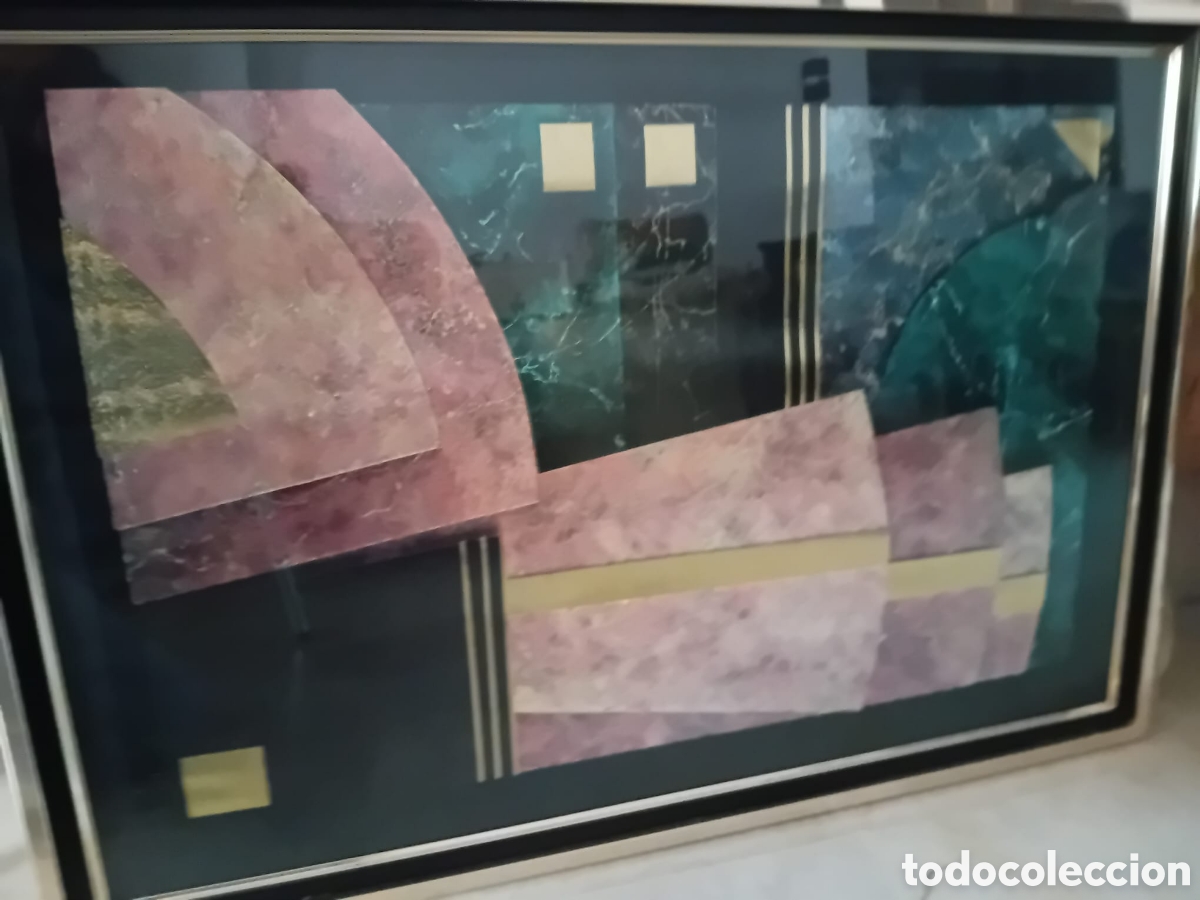 Arte: Collage abstracto 1. Lamina enmarcada. - Foto 1