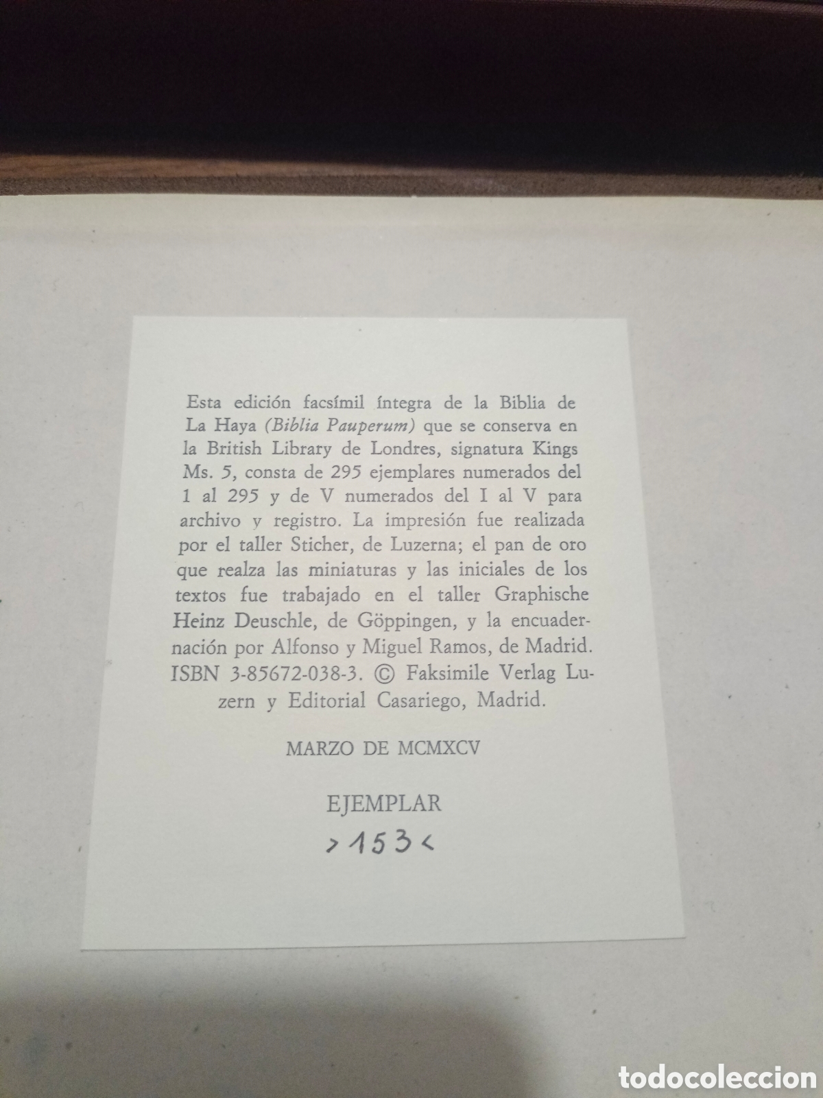 Arte: FACSIMIL BIBLIA DE LA HAYA - Foto 4