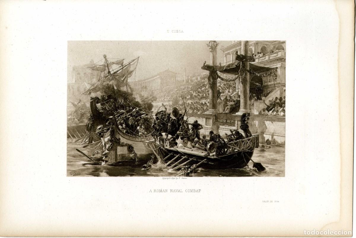 Arte: Ulpiano Checa. A Roman Naval Combat. 1894 - Foto 1