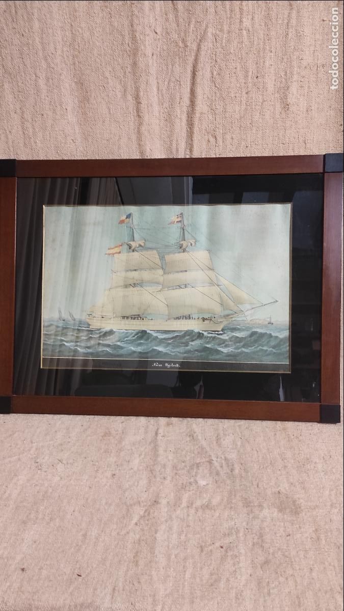 Arte: lamina enmarcada de barco - Foto 1