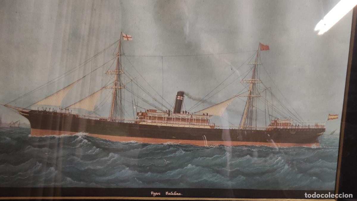 Arte: lamina enmarcada de barco - Foto 3