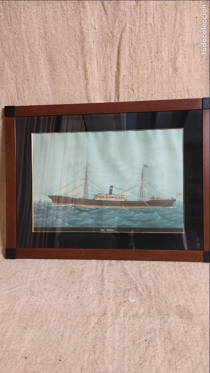 Arte: lamina enmarcada de barco - Foto 1