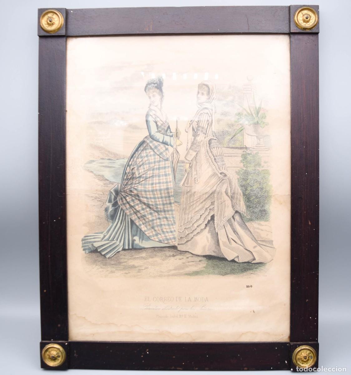 Arte: Marco antiguo con l&aacute;mina - Foto 2