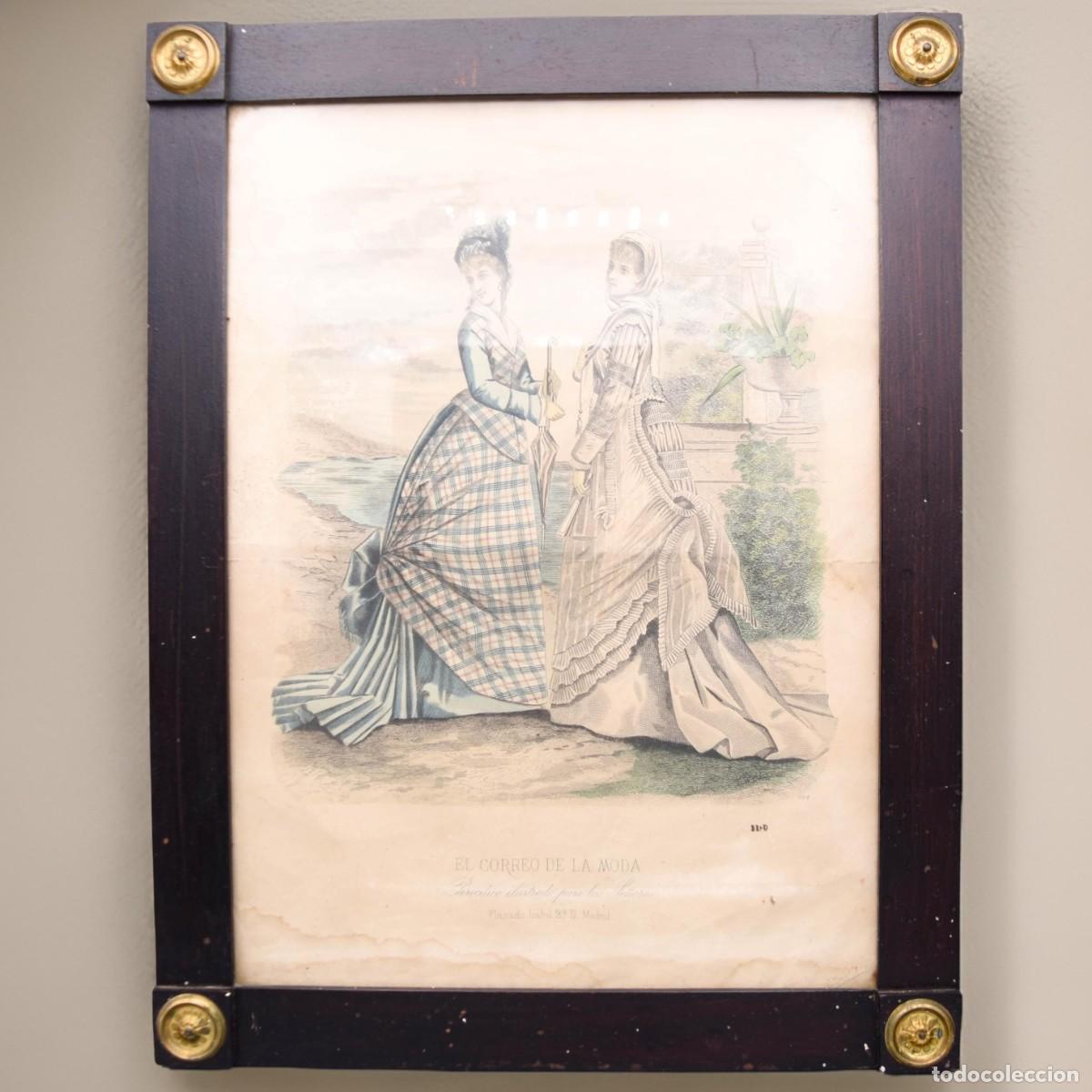 Arte: Marco antiguo con l&aacute;mina - Foto 6