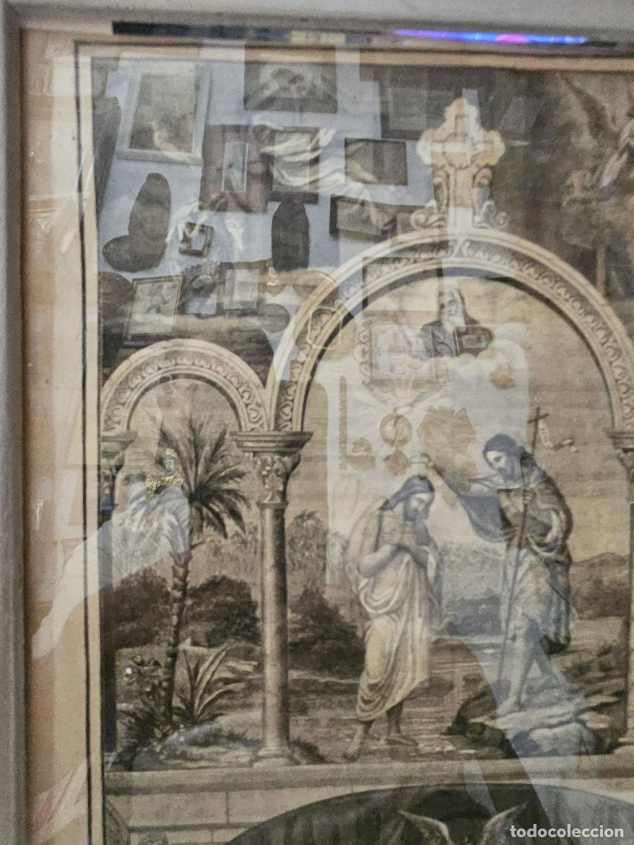 Arte: cuadro con granado antiguo religioso - Foto 6