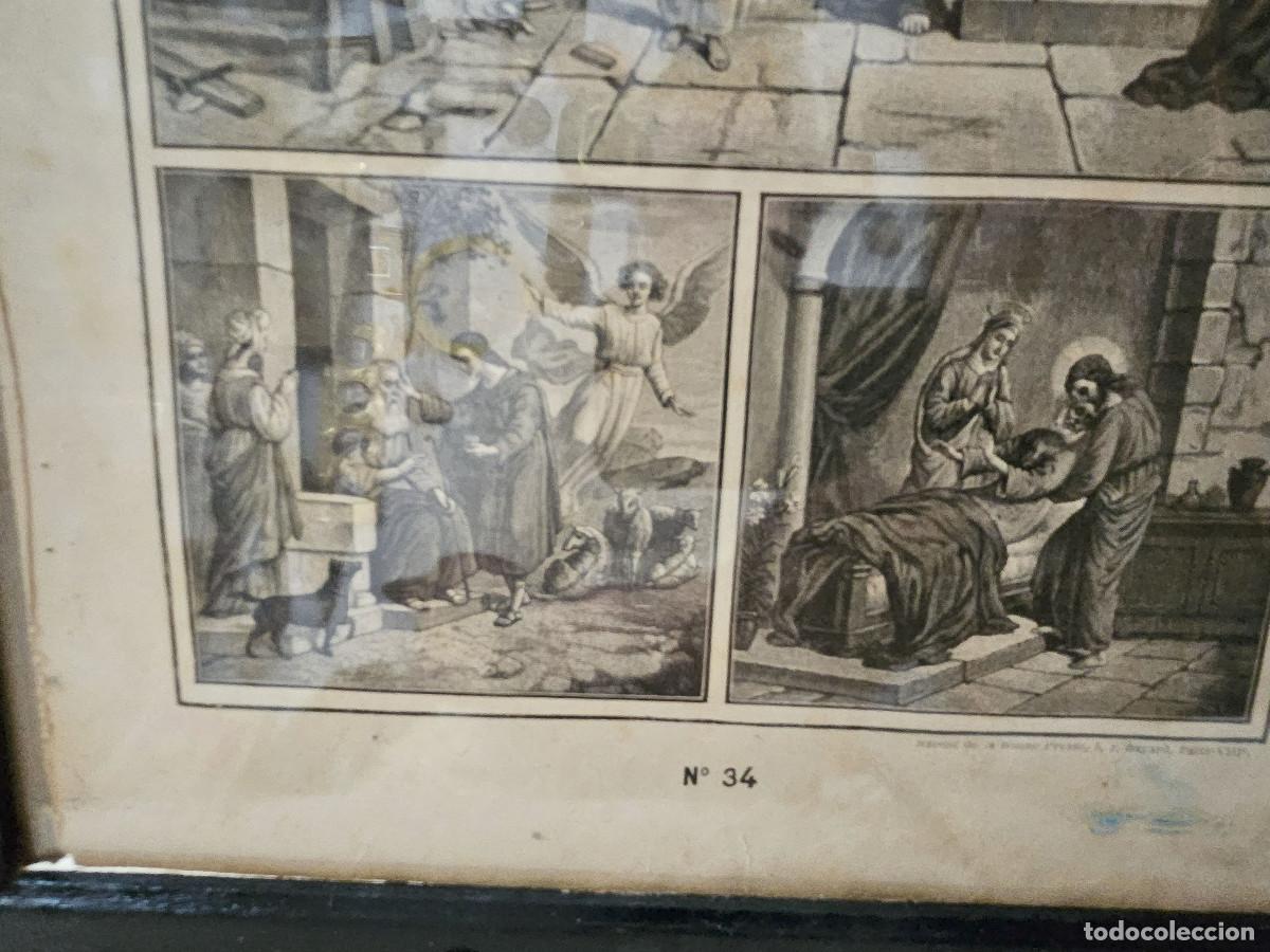 Arte: cuadro con granado antiguo religioso - Foto 3