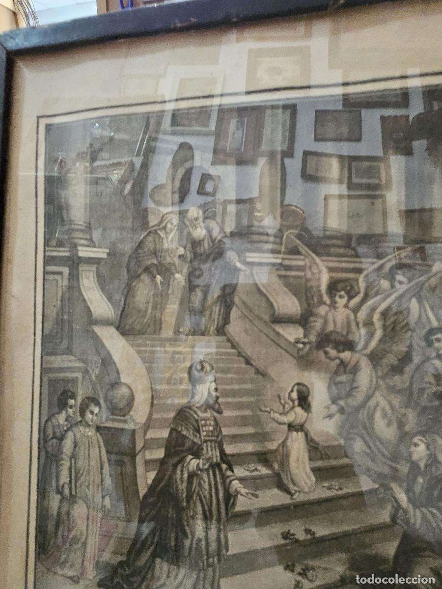 Arte: cuadro con granado antiguo religioso - Foto 2