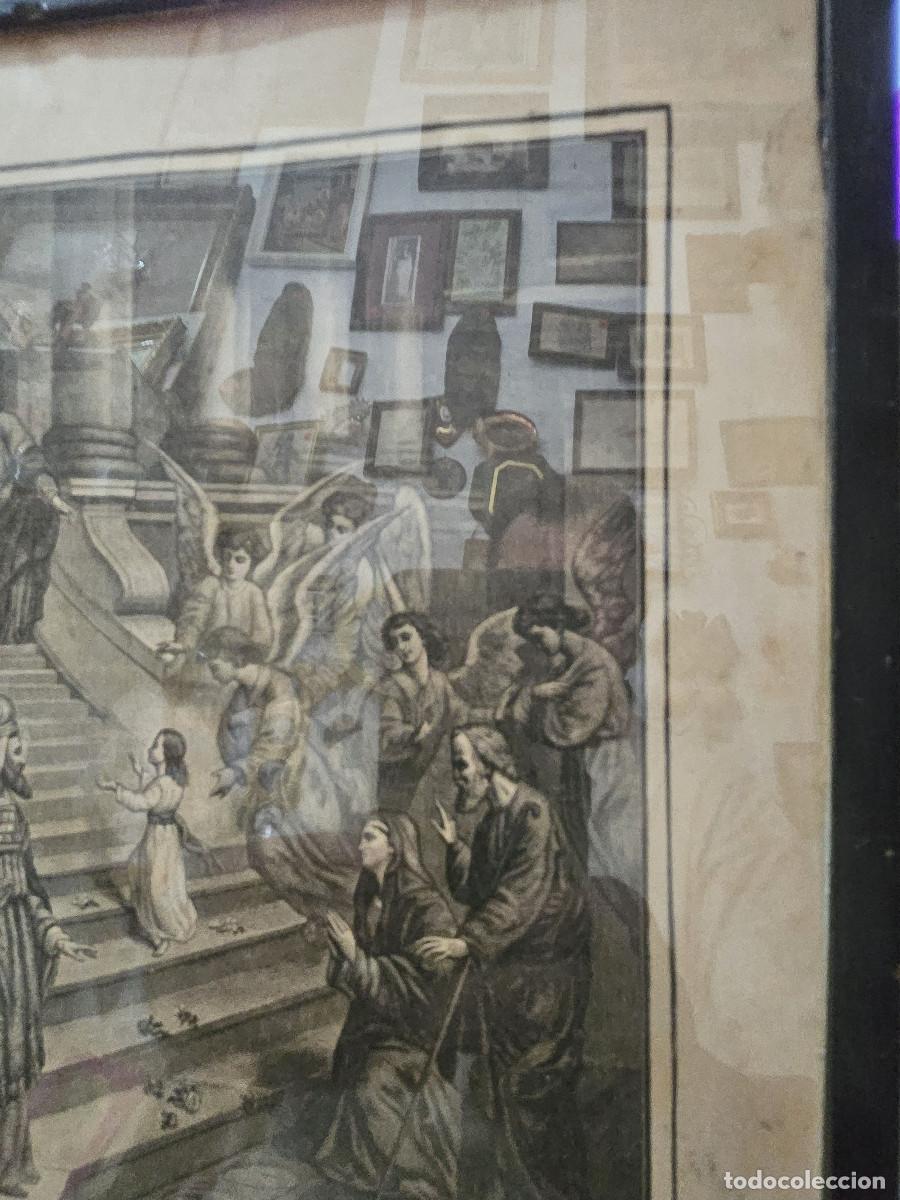 Arte: cuadro con granado antiguo religioso - Foto 3