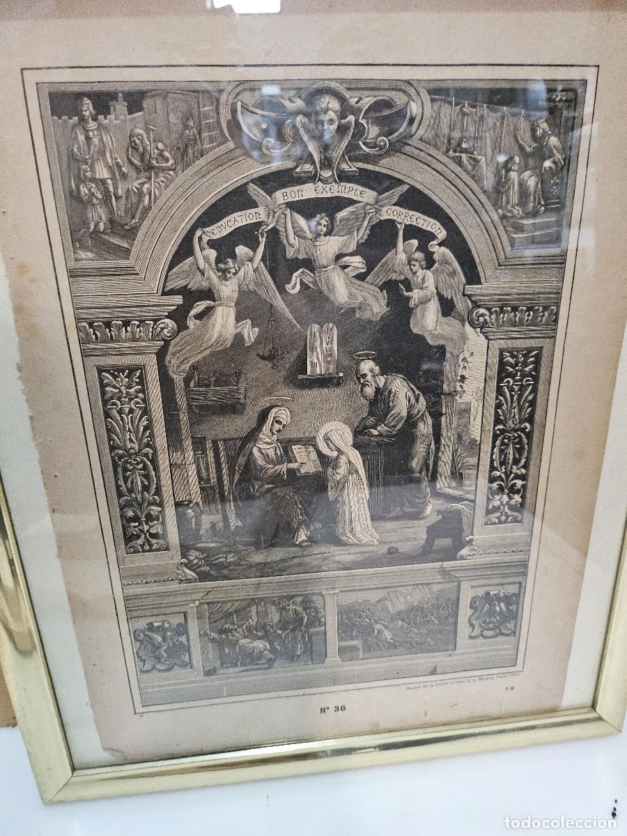 Arte: cuadro con grabado religioso - Foto 2