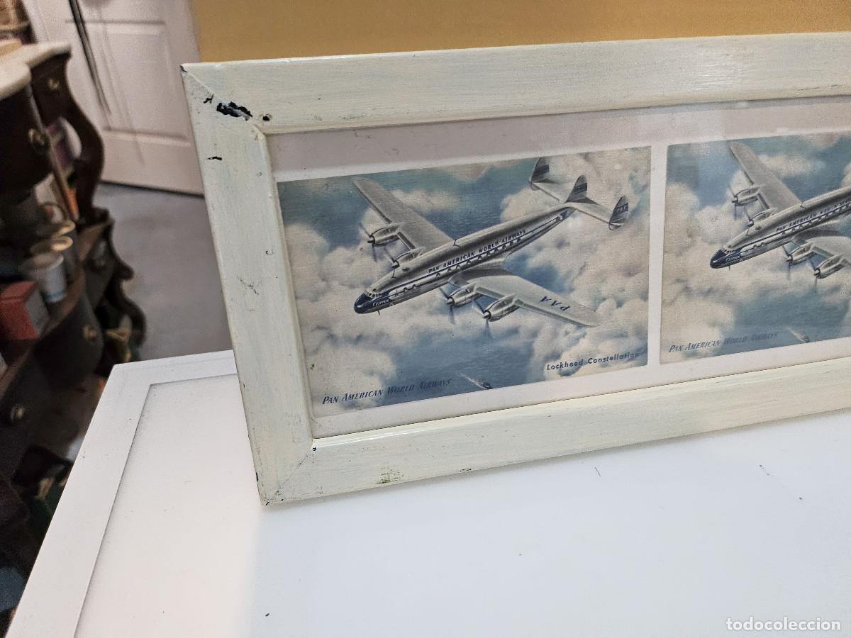 Arte: cuadro con postales de aviones - Foto 2
