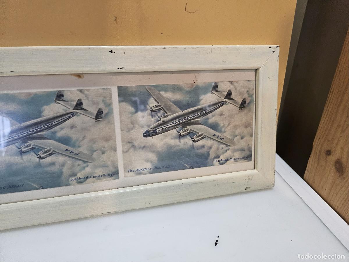 Arte: cuadro con postales de aviones - Foto 4