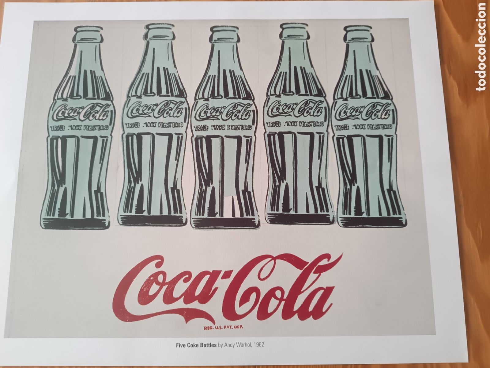 Arte: Lamina five coke bottles by Andy Warhol. - Foto 1