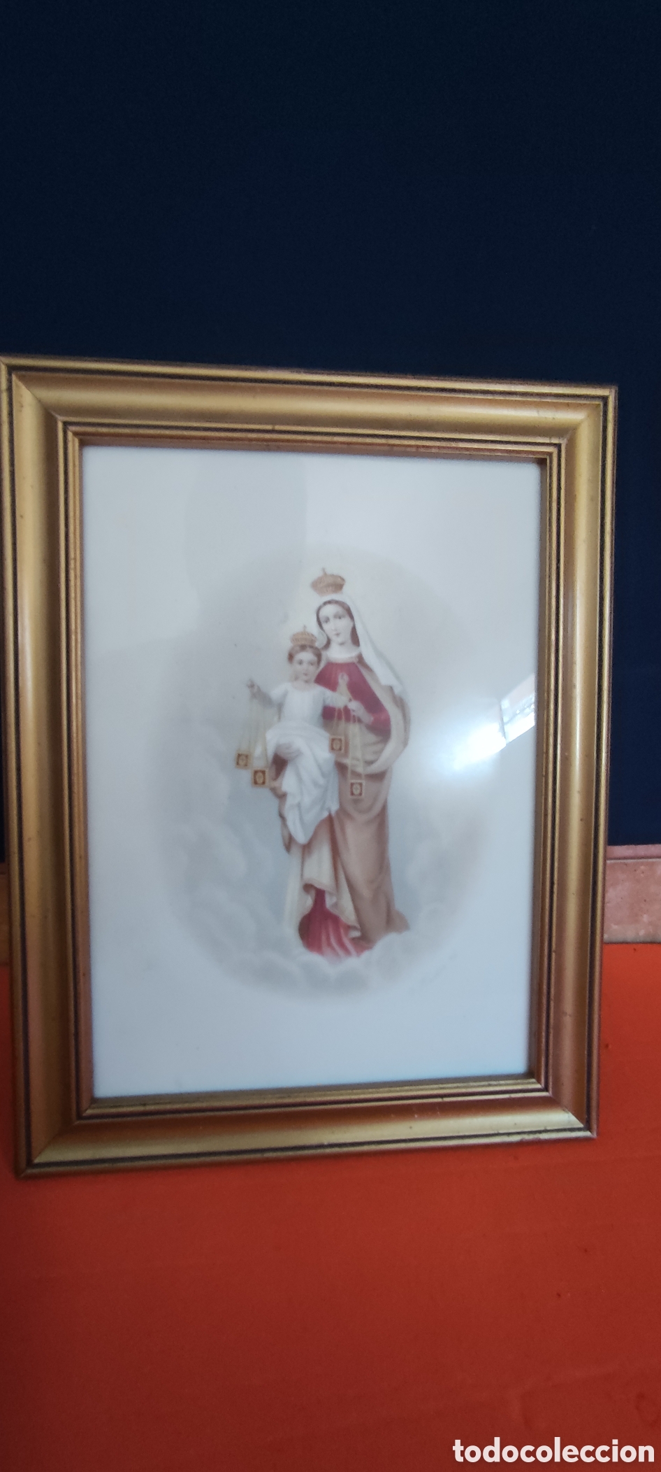 Arte: Antigua lamina de la Virgen - Foto 2