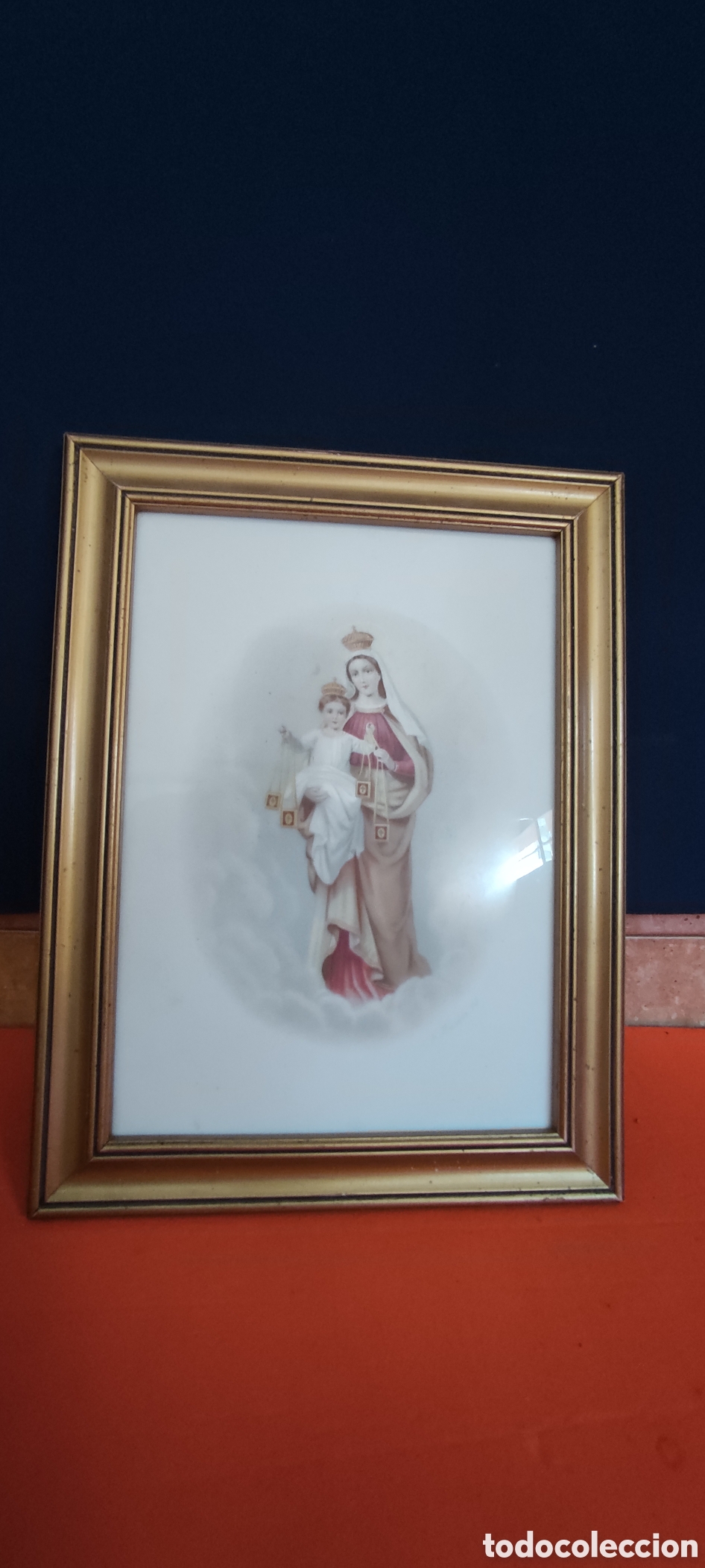 Arte: Antigua lamina de la Virgen - Foto 3