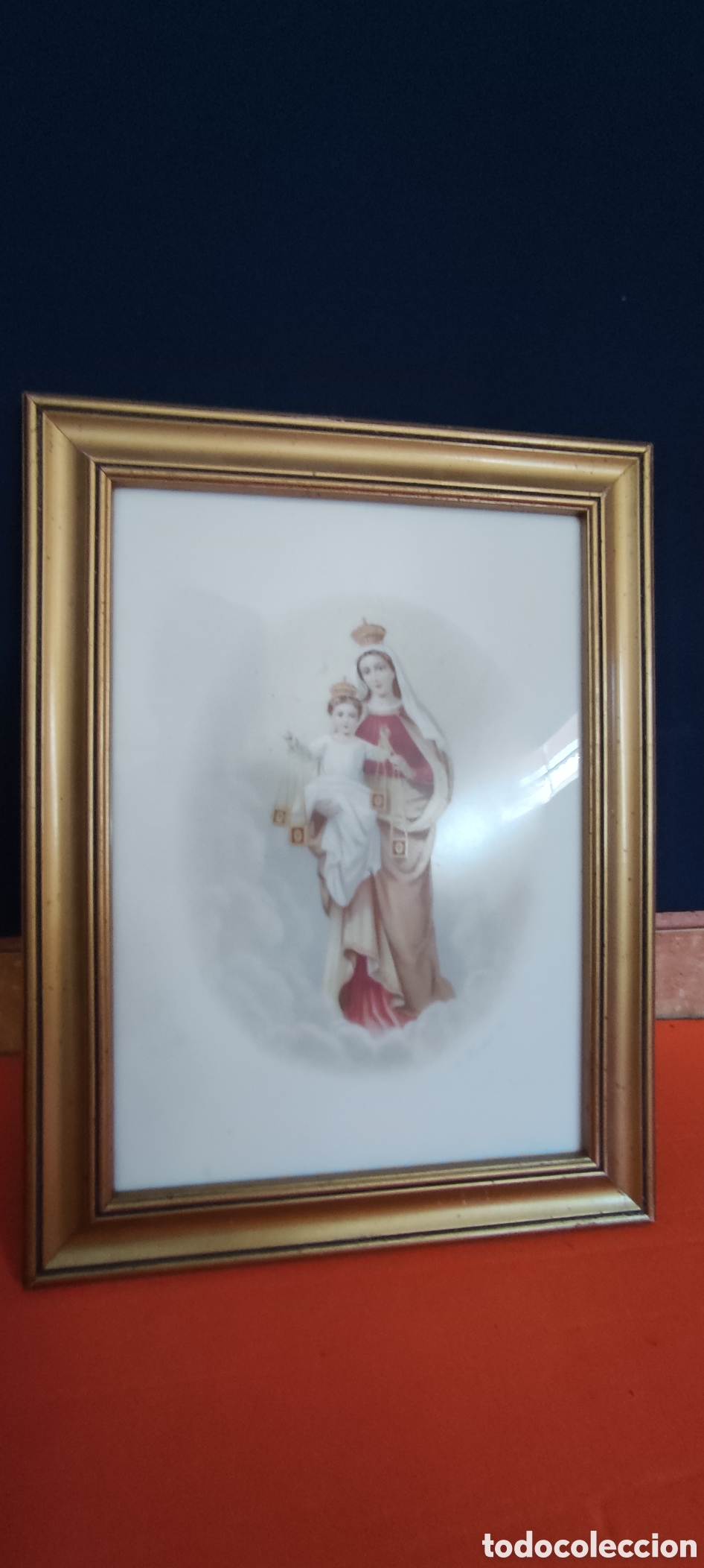 Arte: Antigua lamina de la Virgen - Foto 4