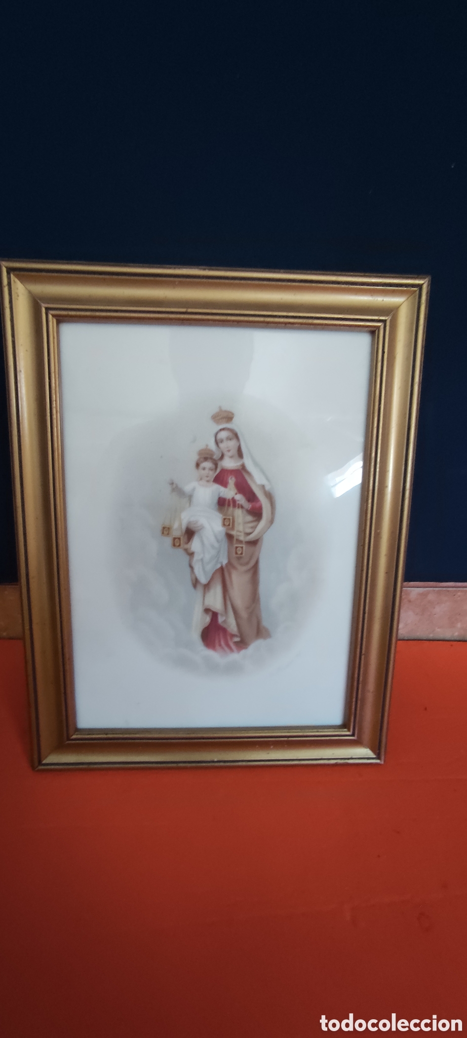 Arte: Antigua lamina de la Virgen - Foto 6