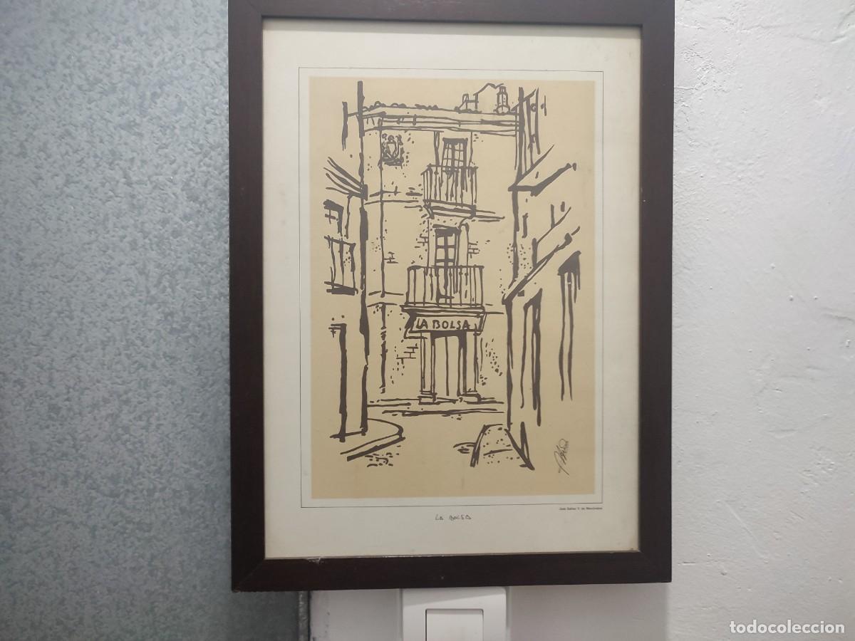 Arte: CUADRO CON LAMINA DE LA BOLSA DE BILBAO - Foto 1
