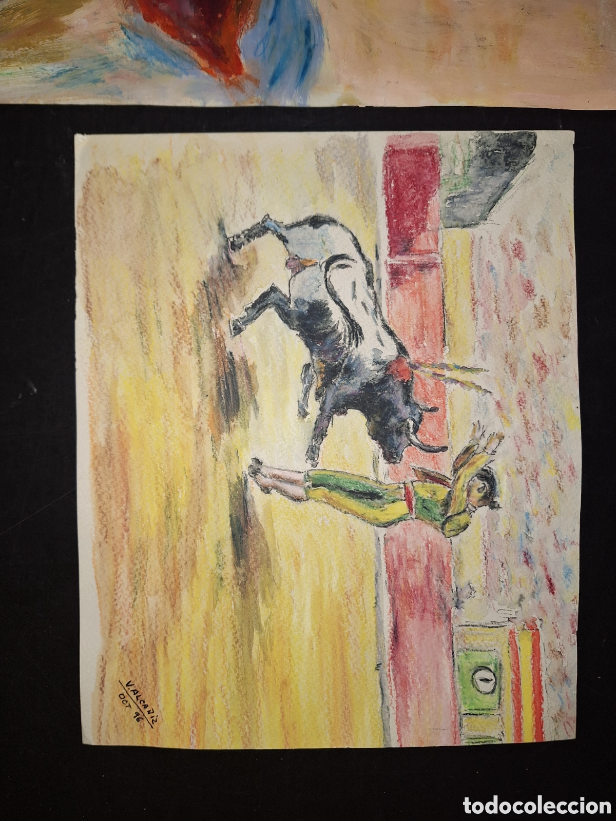 Arte: L&aacute;minas pintadas a mano toros - Foto 4