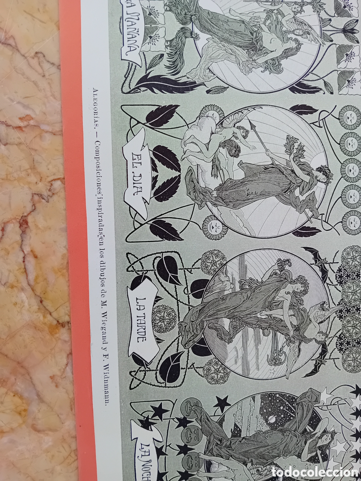 Arte: LAMINA - ALEGORIA MUCHA WIEGAND WINDMANN - Foto 2