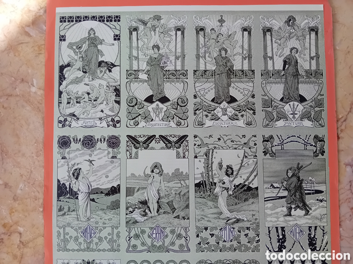 Arte: LAMINA - ALEGORIA MUCHA WIEGAND WINDMANN - Foto 3