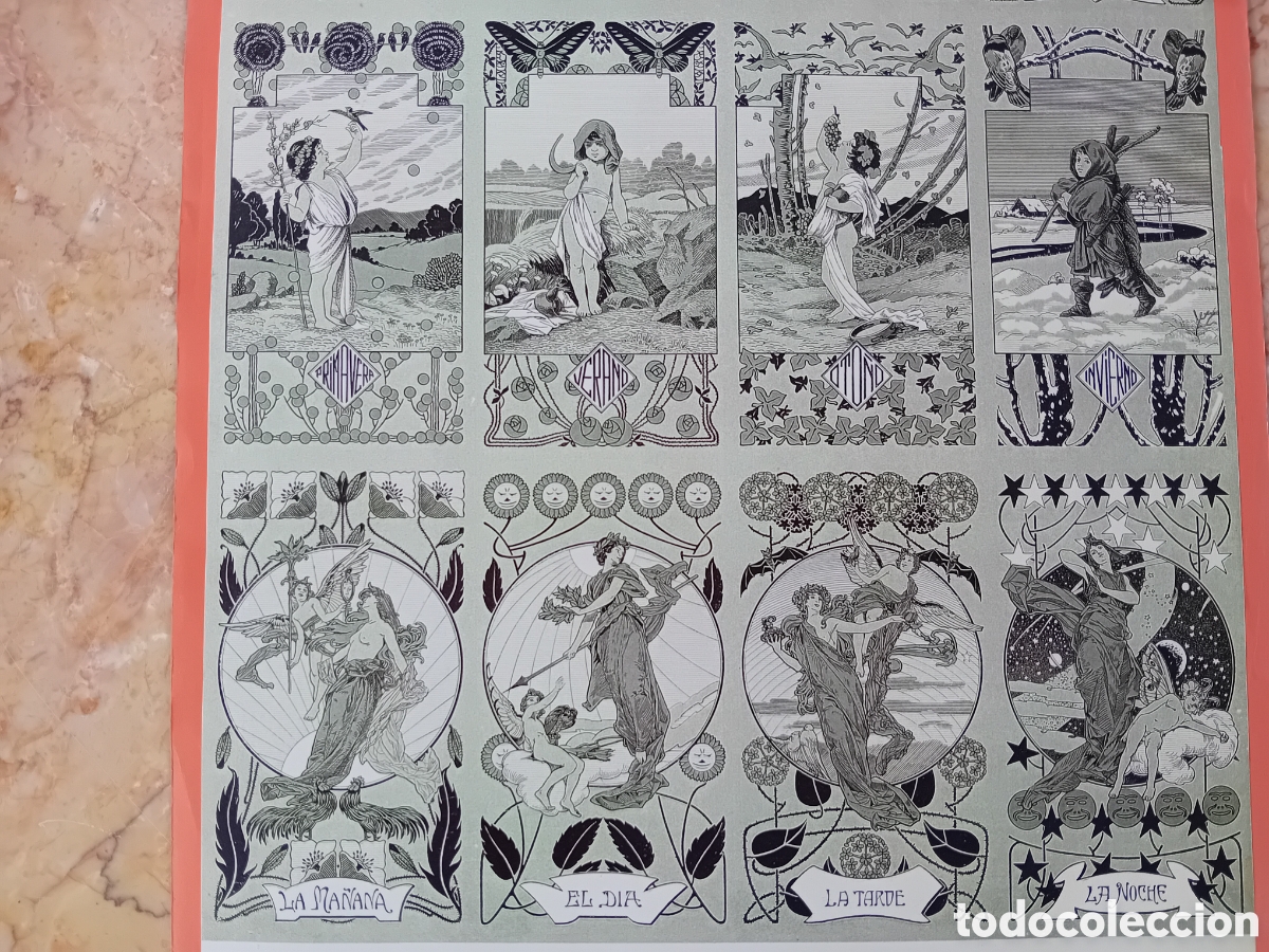 Arte: LAMINA - ALEGORIA MUCHA WIEGAND WINDMANN - Foto 4