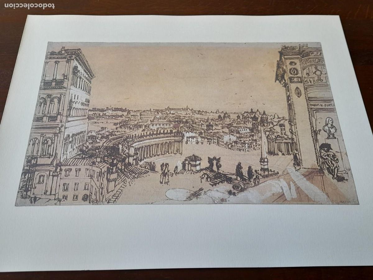 Arte: Acuarela William Turner, vistas de Roma des del Vaticano en 1819