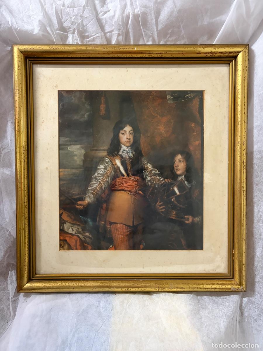 Arte: CUADRO DEL PR&Iacute;NCIPE CARLOS II ESTILO VEL&Aacute;ZQUEZ MARCO DORADO. MEDIDAS: 65.5x60.5 CM
