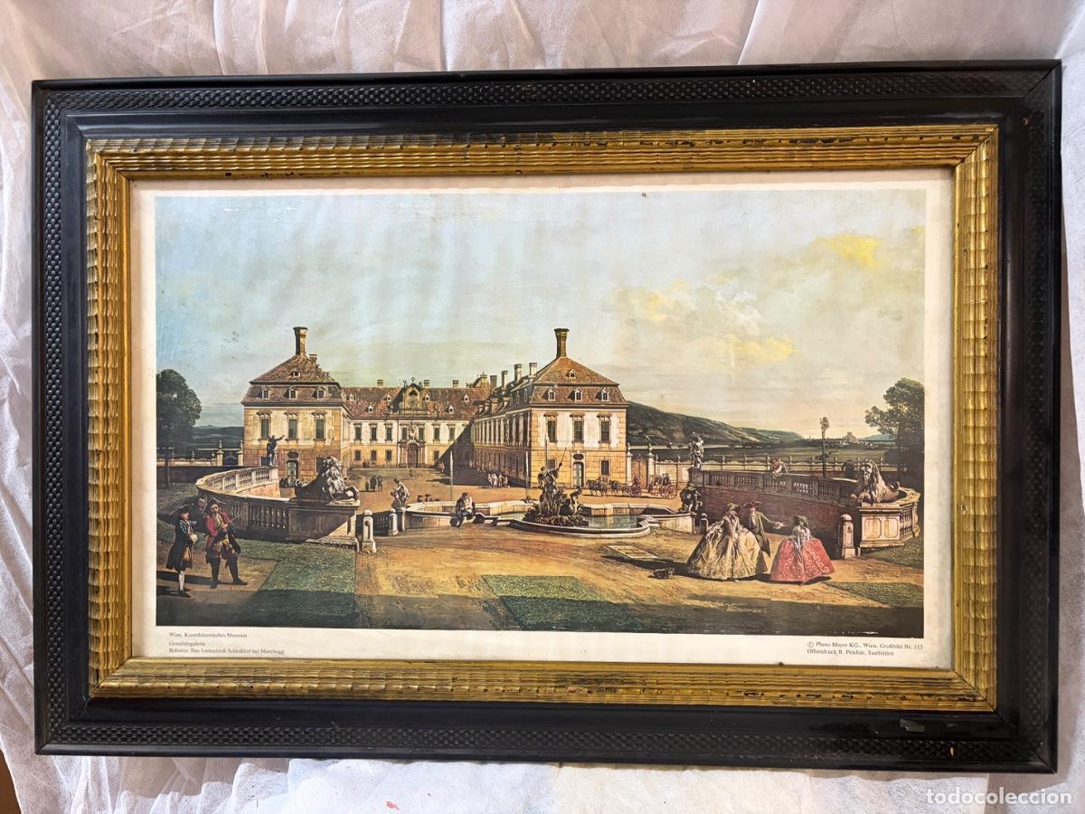 Art: L&Aacute;MINA ENMARCADA BELLOTTO SCHLOSSHOF VIENA AUSTRIA KUNSTHISTORISCHES MUSEUM MARCO CL&Aacute;SICO.: