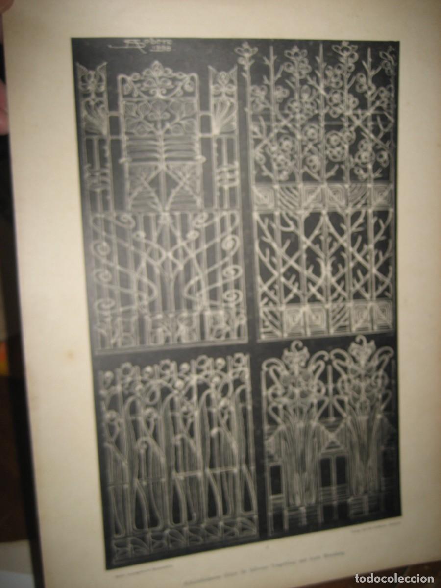 Arte: L&aacute;mina antigua Rejas art dec&oacute; Seder 1898 Verlag Hoffmann Sttutgart