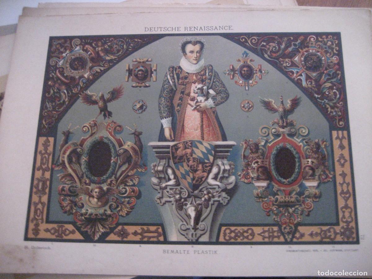 Arte: L&aacute;mina antigua Deutsche Reinassance . Dolmetsch Verlag Hoffmann Sttutgart s XIX