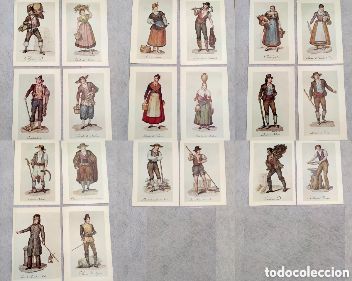 Art: 20 ilustraciones Colecci&oacute;n Trajes de Espa&ntilde;a Ribelles - Carrafa facs&iacute;miles c 1950