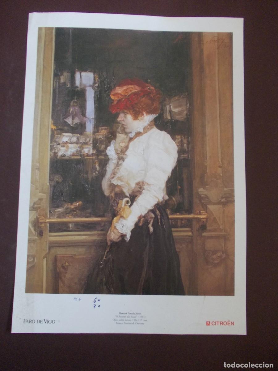 Arte: Lamina Ramon Parada Justel Mujer Ante Escaparate Joyas Coleccion Citroen Faro de Vigo