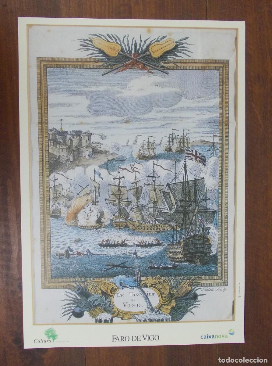Arte: L&aacute;mina The Taking of Vigo grabado hist&oacute;rico Colecci&oacute;n R.P.A. edici&oacute;n cultural Vigo batalla naval