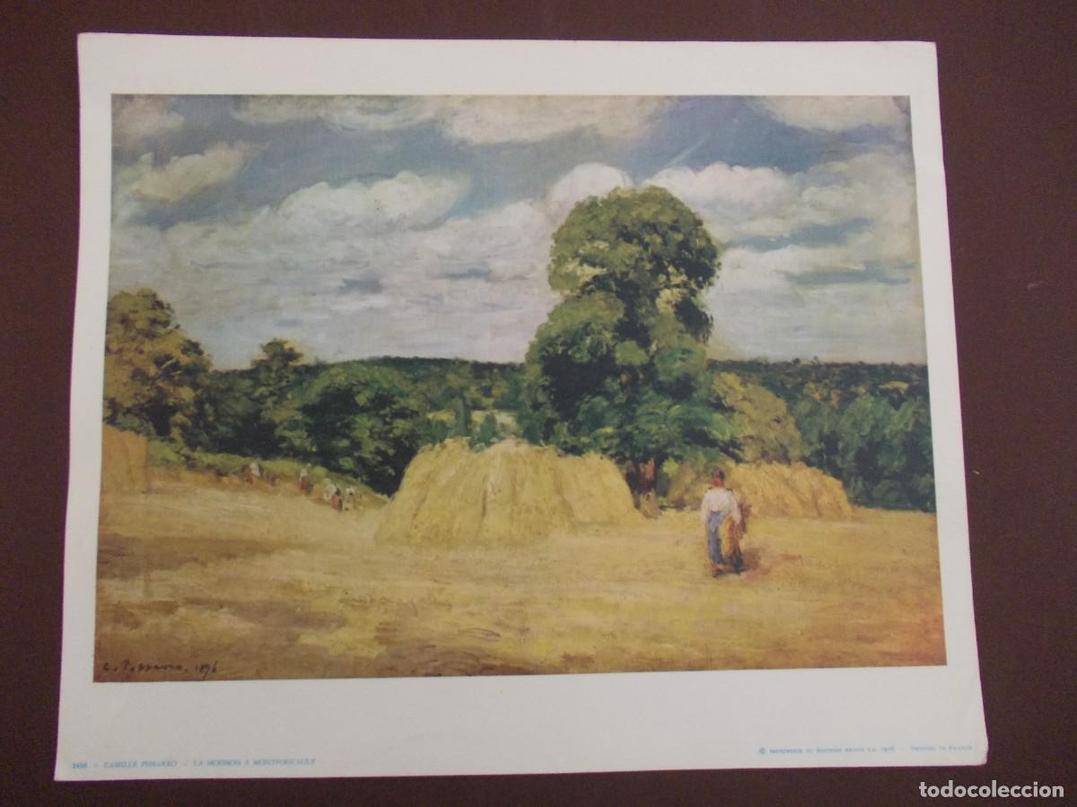Arte: L&aacute;mina Pissarro 1976 Braun reproducci&oacute;n vintage arte impresionista Montfoucault colecci&oacute;n cl&aacute;sica
