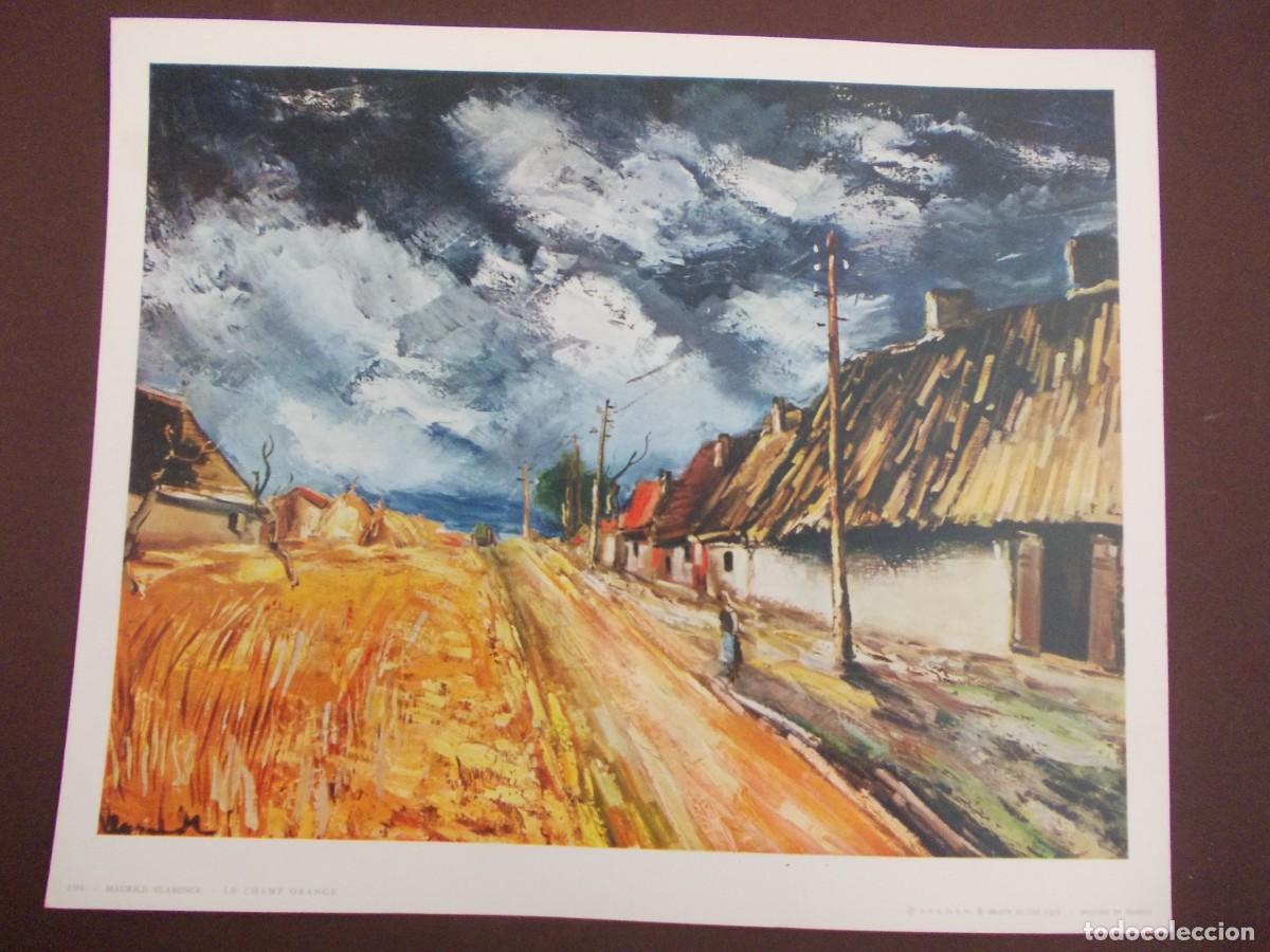 Arte: L&aacute;mina Maurice Vlaminck Le Grand Orage 1971 Ediciones Braun reproducci&oacute;n fauvismo paisaje