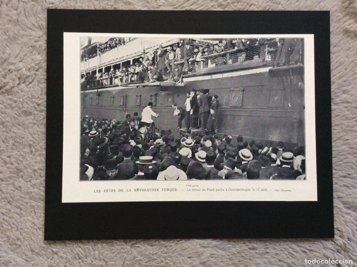 Art: Les f&ecirc;tes de la r&eacute;volution Turque - Le retour de Fuad pacha &agrave; Constamtinople, le 12 ao&ucirc;t. Ano 1908