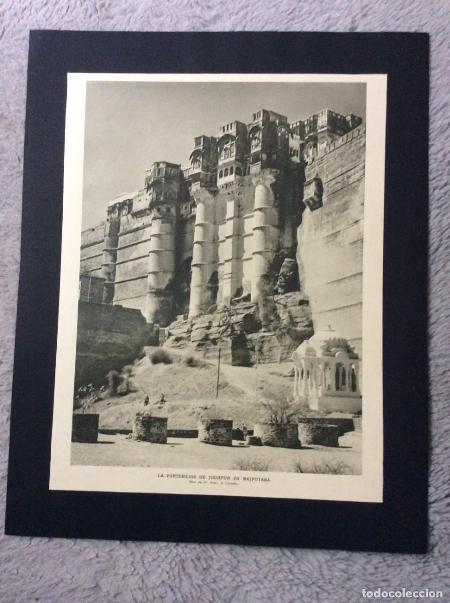 Arte: Tema: La forteresse de Jodhpur en Rajputana ( India ). 2 estampas fotogr&aacute;ficas francesas de 1935