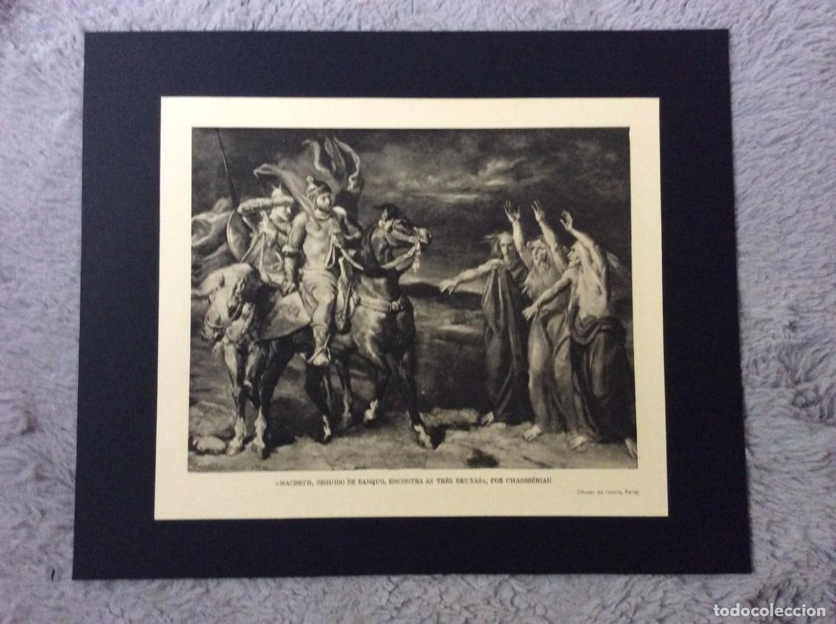 Kunst: Macbeth, seguido de Banquo, encontra as tr&ecirc;s bruxas. Ano 1941