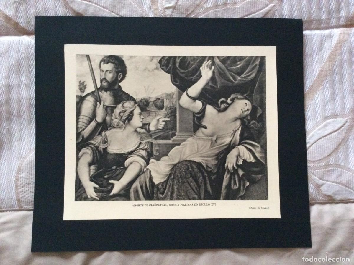 Art: Drama hist&oacute;rico - Morte de Cle&oacute;patra. Escola italiana do s&eacute;culo XVI. Ano 1941