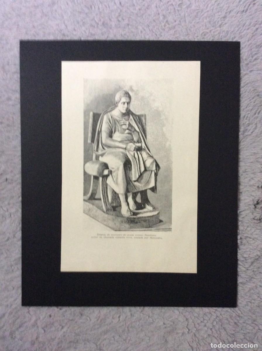 Arte: Estatua de marmore do poeta comico Posidipos, cultor da chamada... 191?