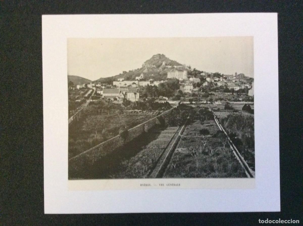 Arte: Hy&egrave;res - Vue g&eacute;n&eacute;rale. L&aacute;mina fotogr. monocrom&aacute;tica do s&eacute;c. XIX