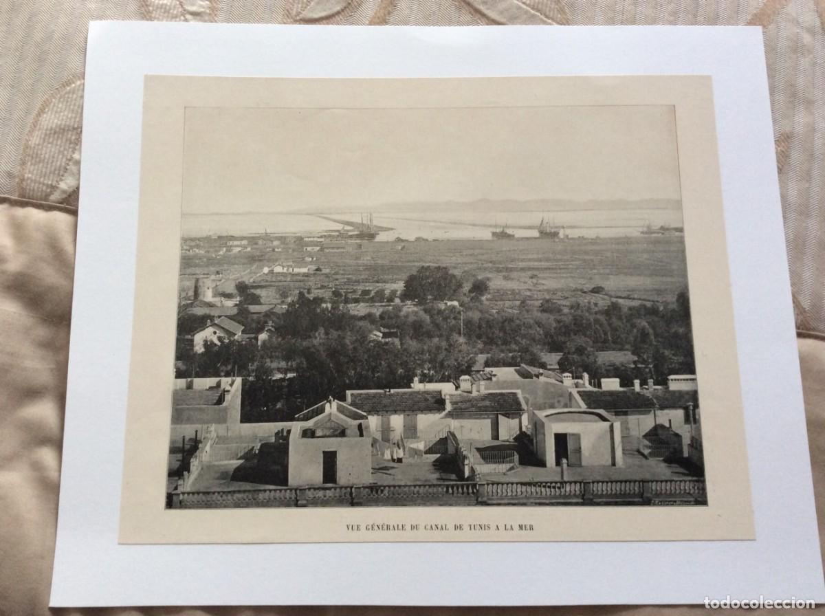 Arte: Vue g&eacute;n&eacute;rale du canal de Tunis. L&aacute;mina fotogr. monocrom&aacute;tica do s&eacute;culo XIX