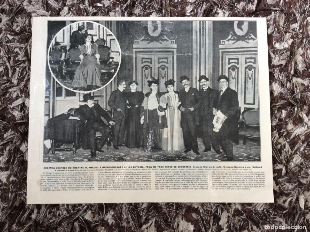 Arte: Tema: Teatro. A pe&ccedil;a Le Detour de Bernstein. Artigo original de 1905