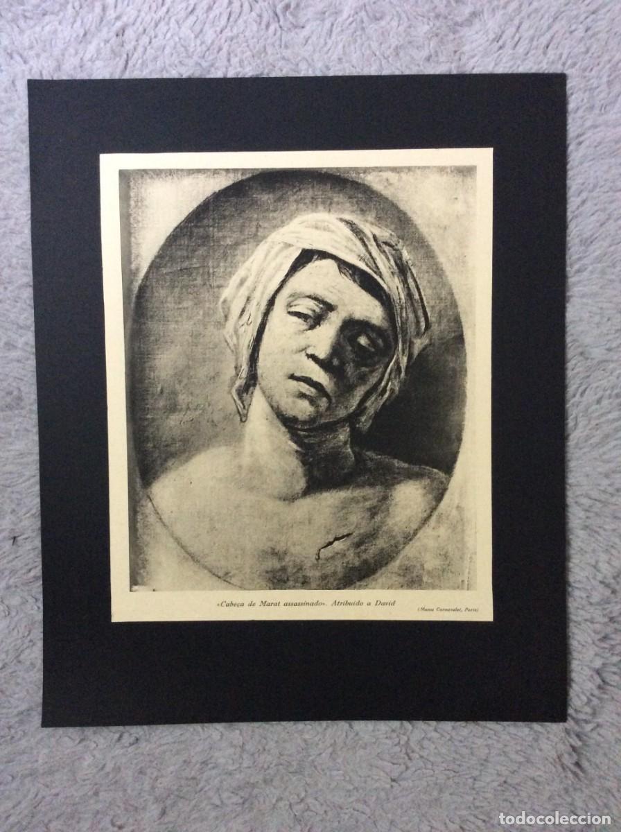 Art: Drama hist&oacute;rico. - Cabe&ccedil;a de Marat. Atribu&iacute;do a David. L&aacute;mina de 1941
