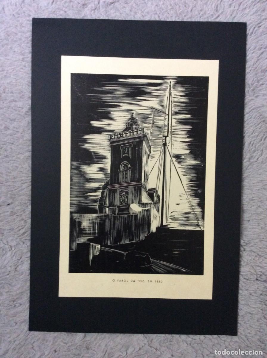 Art: O farol da Foz ( Porto ), em 1880. L&aacute;mina de 196?