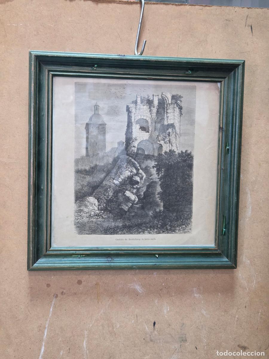 Arte: cuadro con grabado antiguo - Foto 1