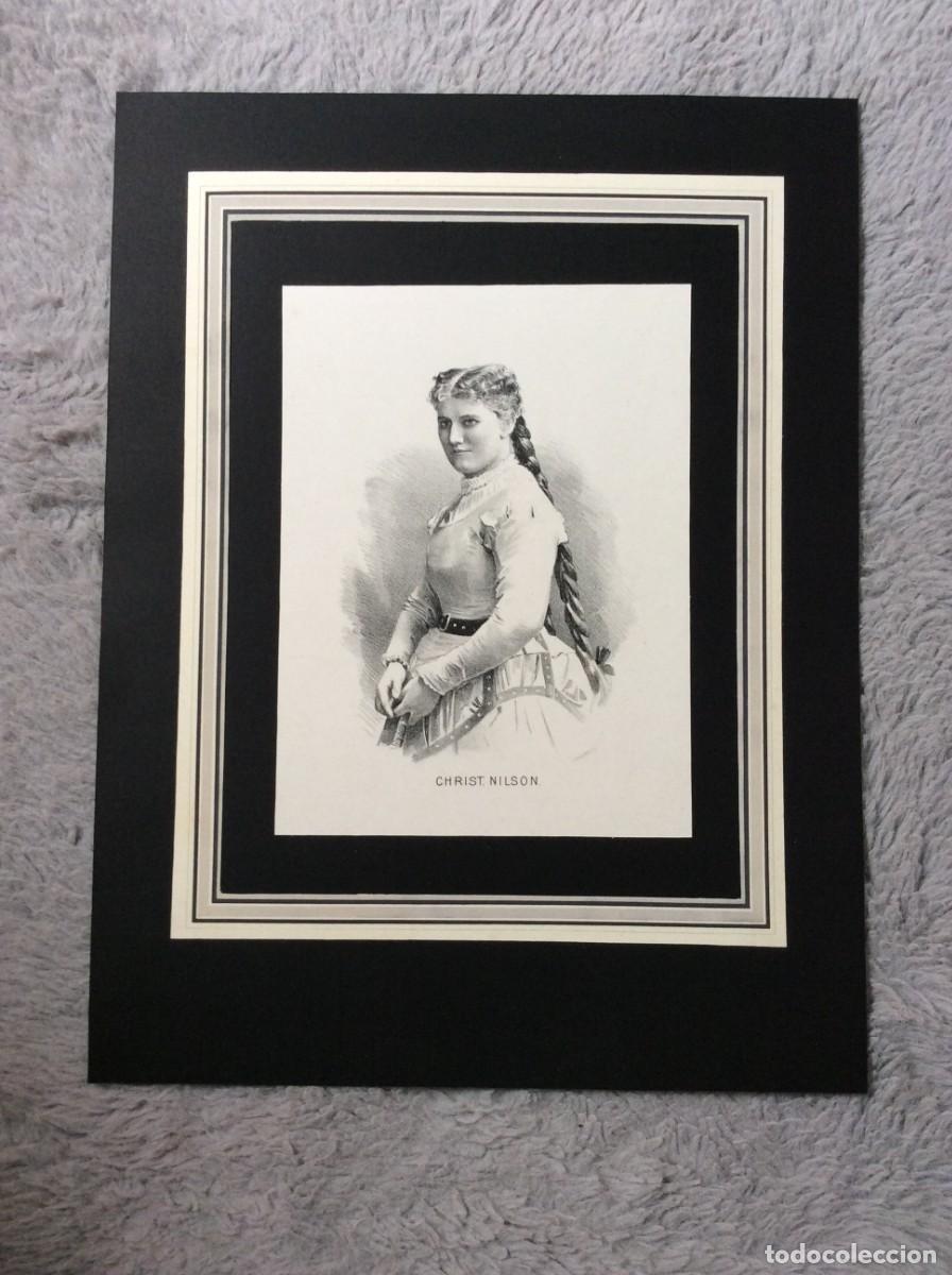 Art: Litografia do s&eacute;culo XIX - Christine Nilsson ( cantora de &oacute;pera )