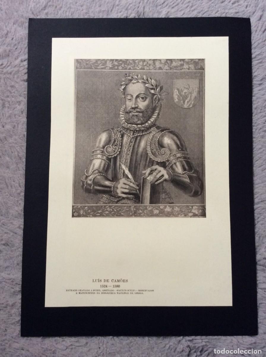 Art: Personagens hist&oacute;ricas portuguesas do passado ( Lu&iacute;s de Cam&otilde;es ) L&aacute;mina de 1933